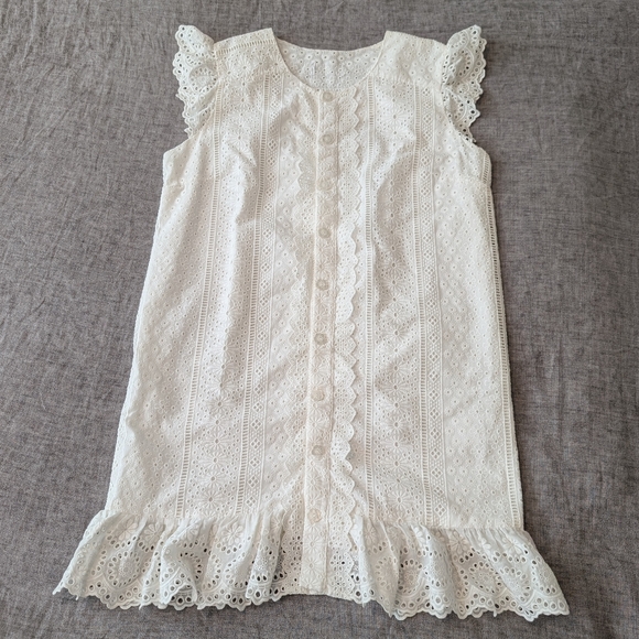 Cartolina Nantucket Dresses & Skirts - Cartolina Nantucket Cotton Eyelet Dress White Size S NWOT